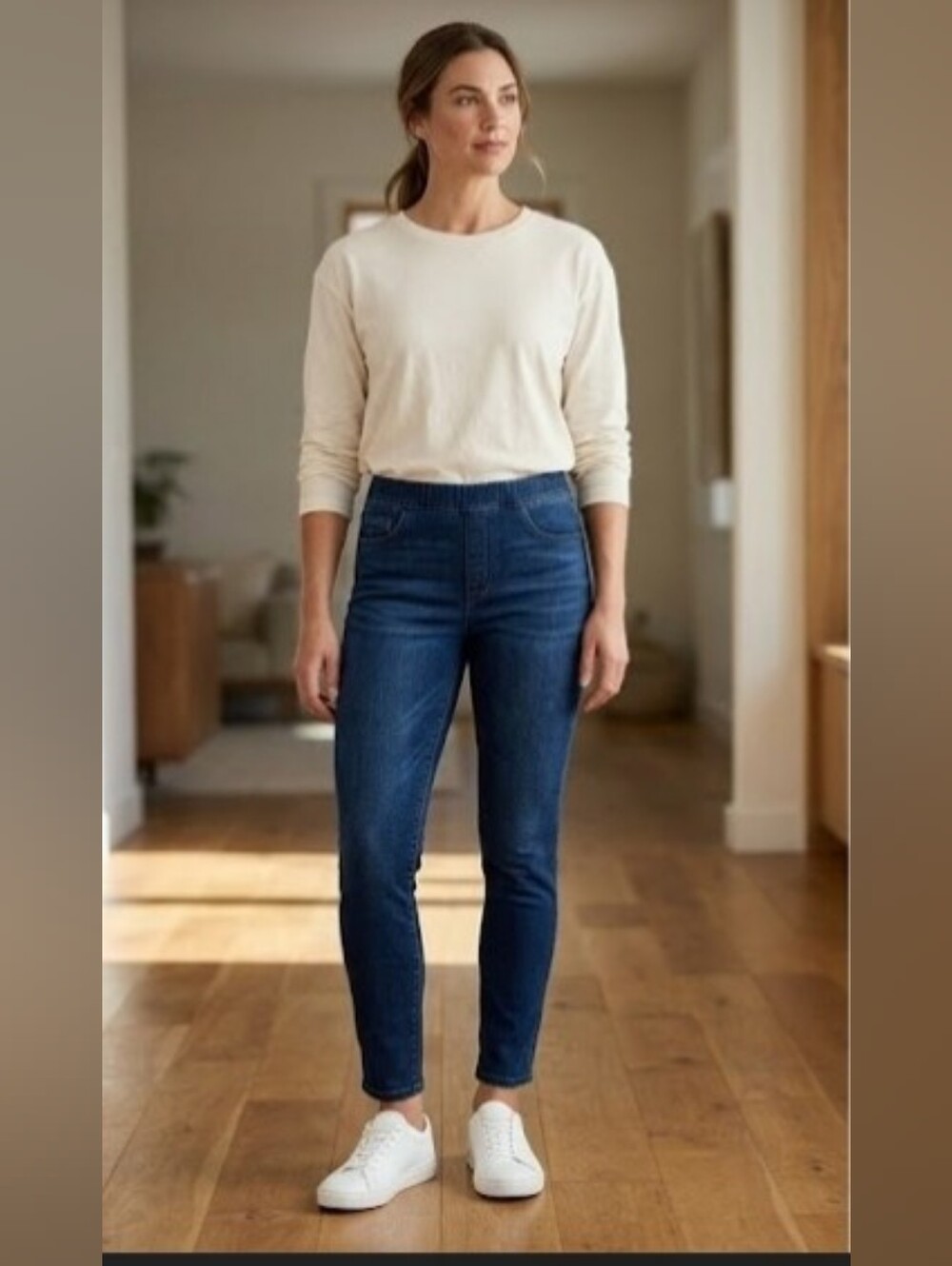 Spanx Women's Dark Blue Stretch Skinny Jeans Sz XL